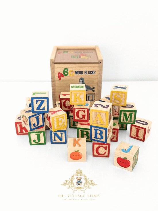 Other - NWT Cute Wooden Alphabet Blocks Characters Fun Play Set Kids Early Learning Toys